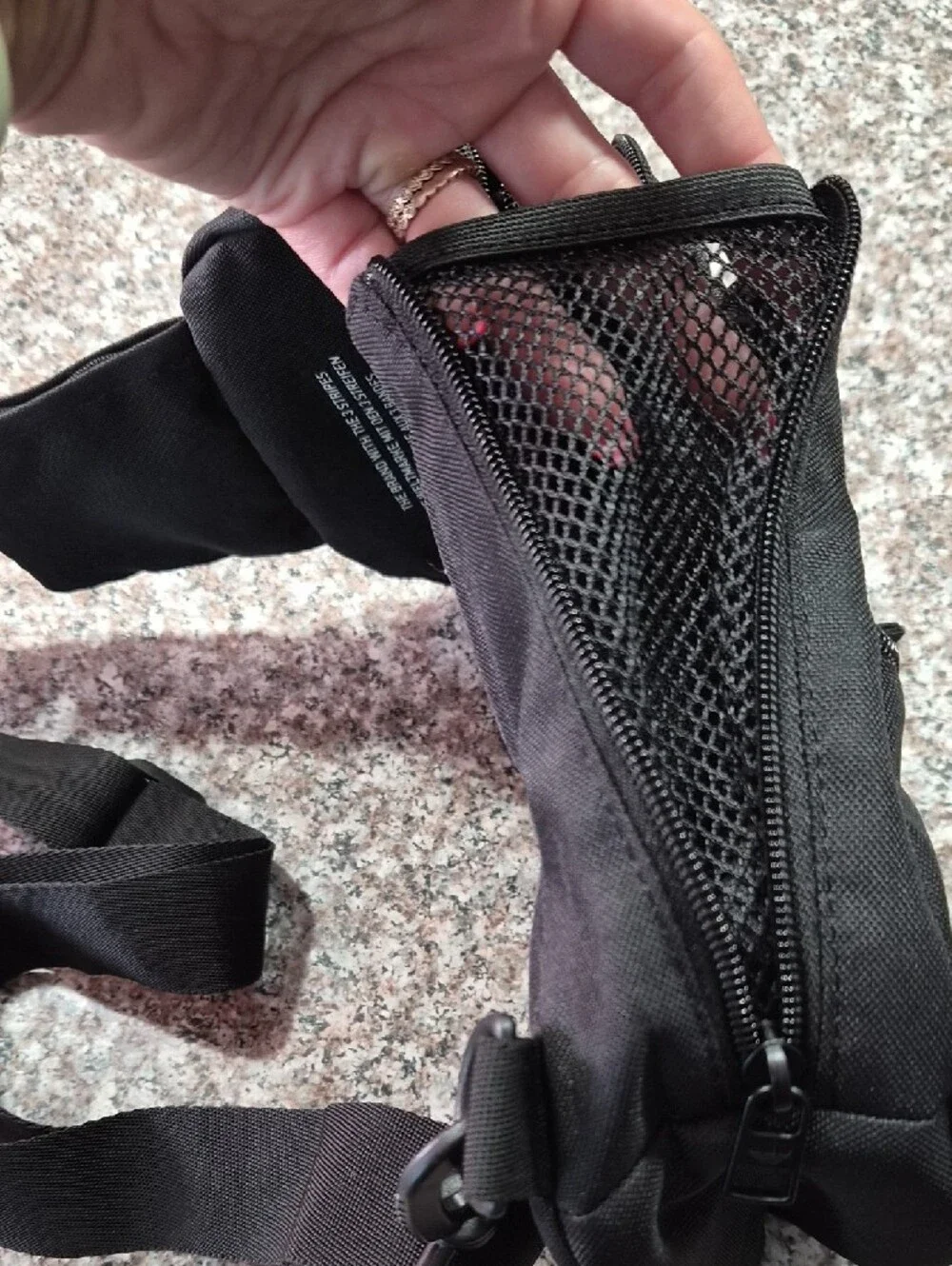 adidas Black Sling Bag with Front Buckle - Picture 2 of 6
